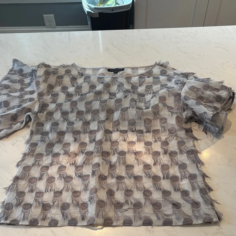 Banana Republic Festive Fringe Polka Dot Blouse